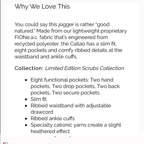 Figs Marine FIONe.a.c Callao-Jogger Scrub Pants & Lekei Four pocket Scrub Top - Picture 15 of 16